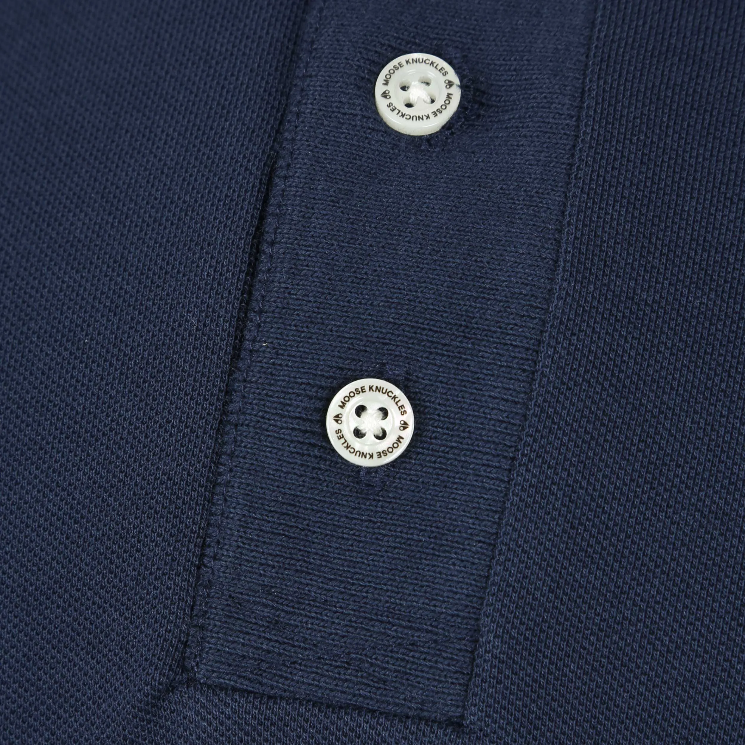 Moose Knuckles Pique Polo Shirt in Navy