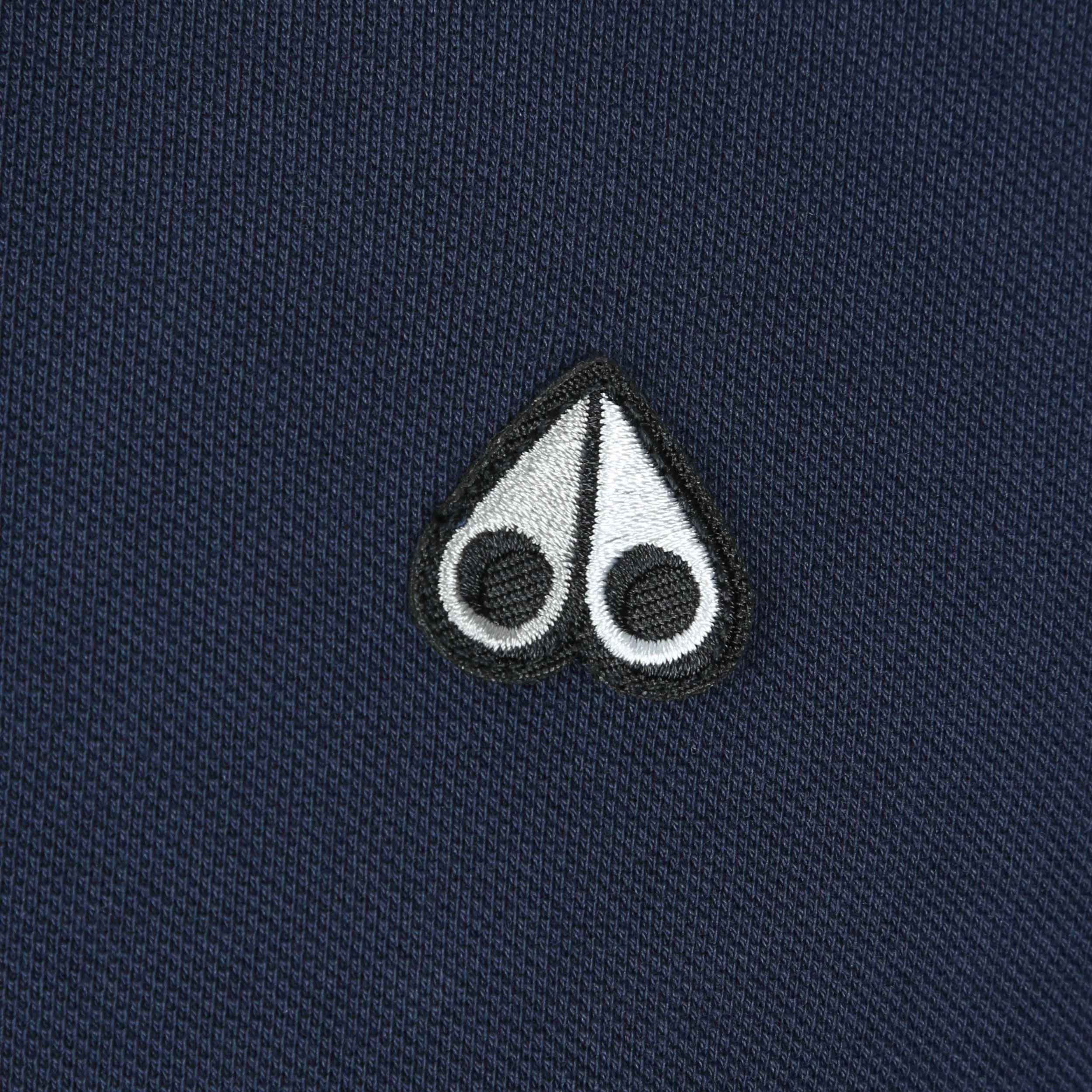 Moose Knuckles Pique Polo Shirt in Navy