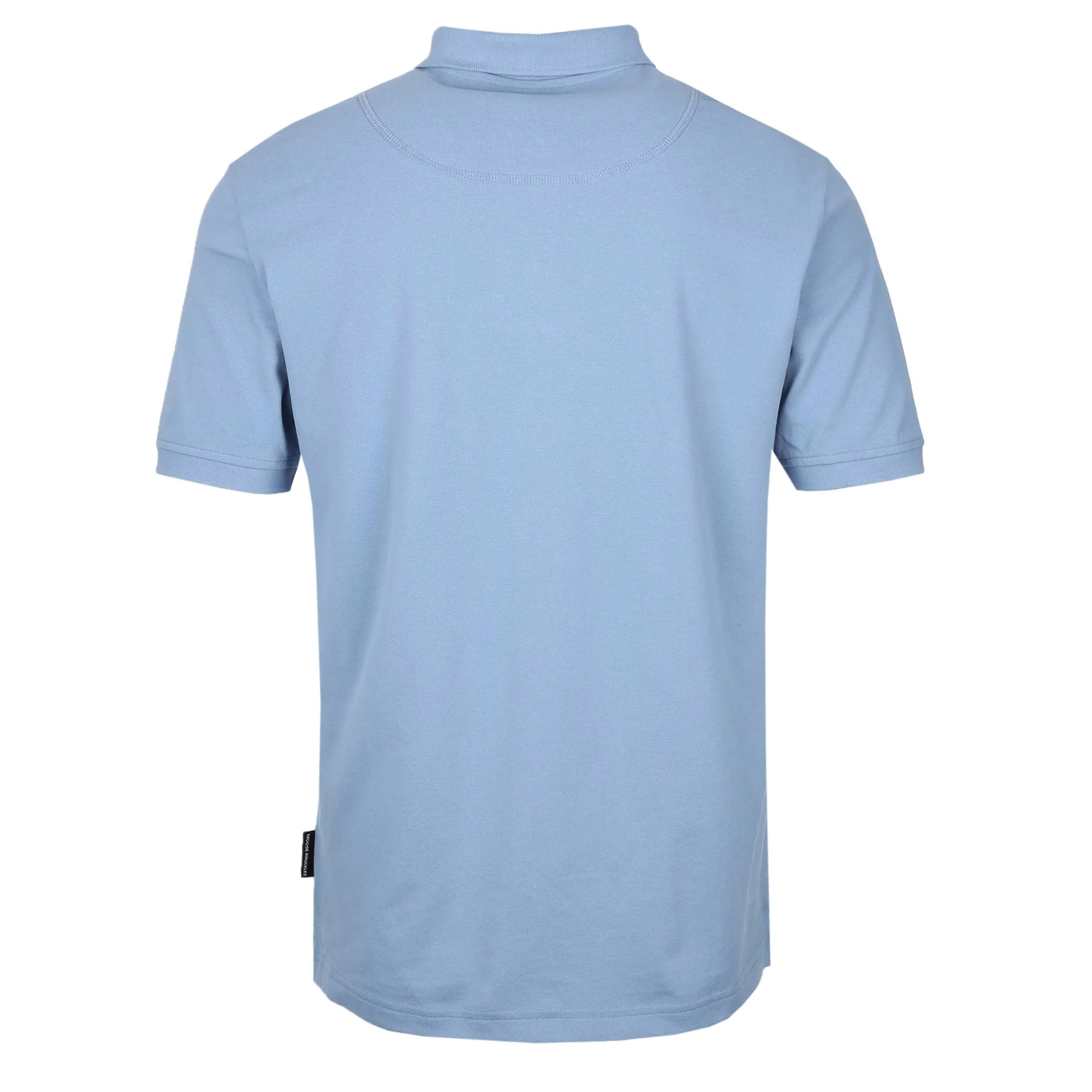 Moose Knuckles Pique Polo Shirt in Windy Blue