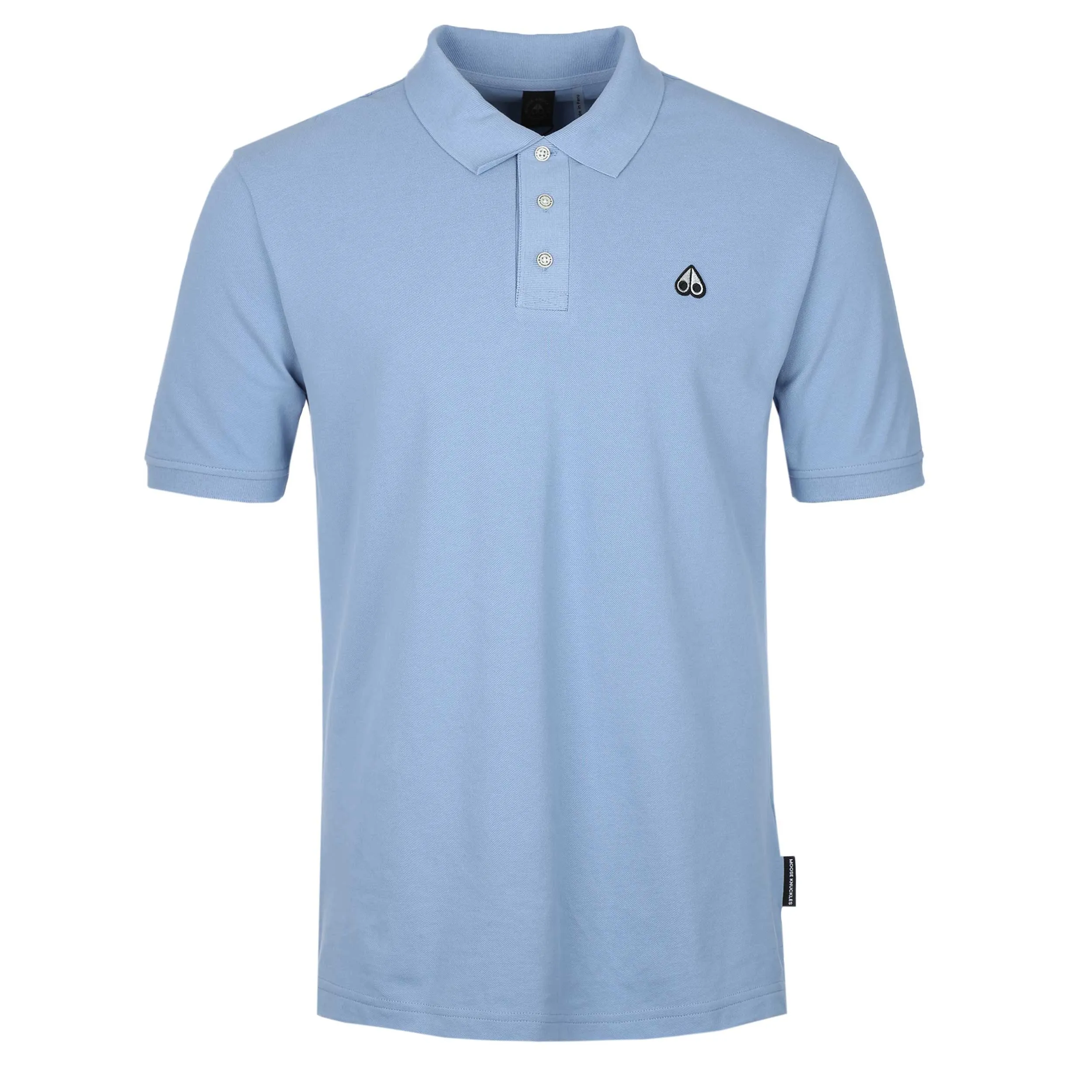 Moose Knuckles Pique Polo Shirt in Windy Blue