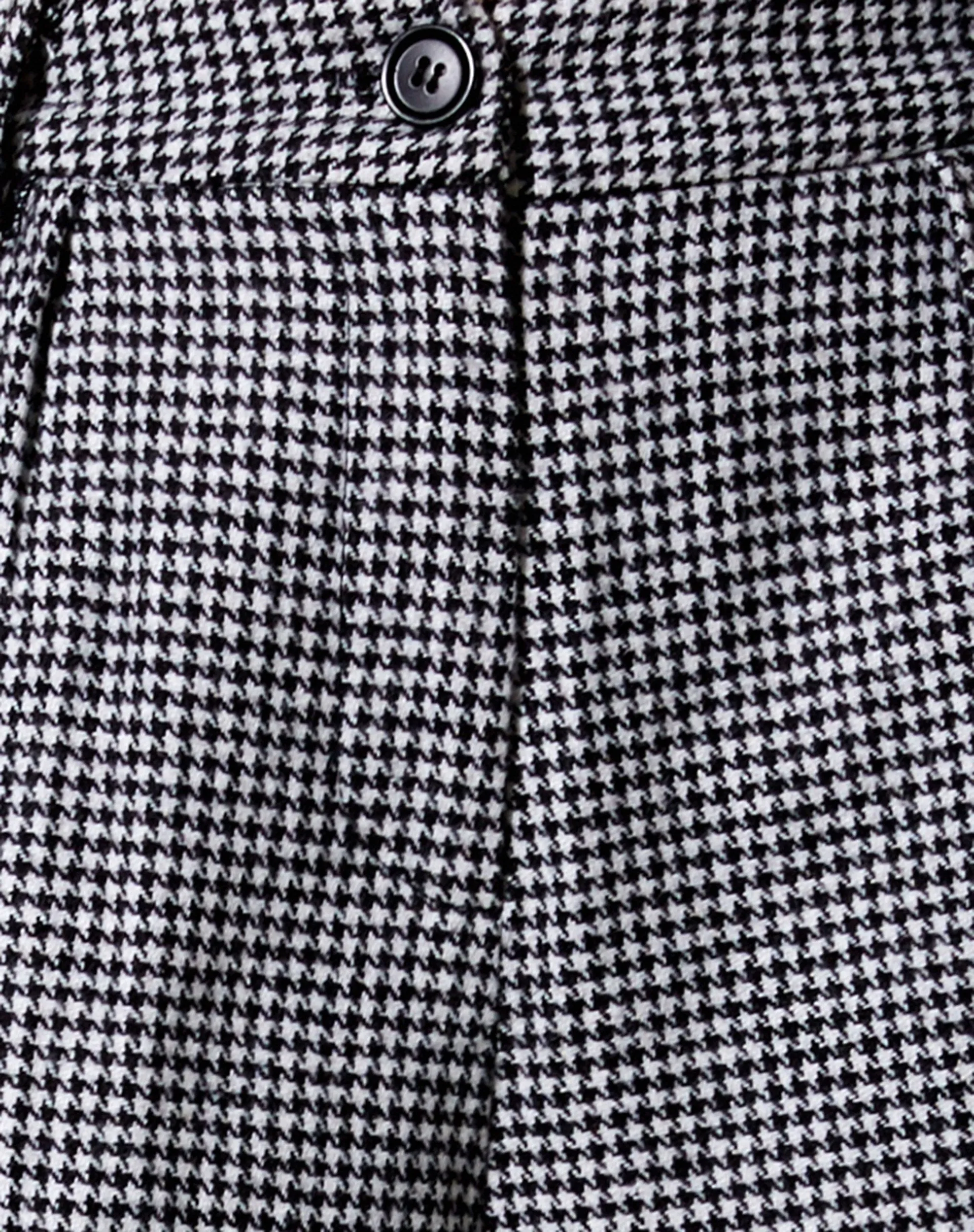 Natania Trouser in Dogtooth Black and White