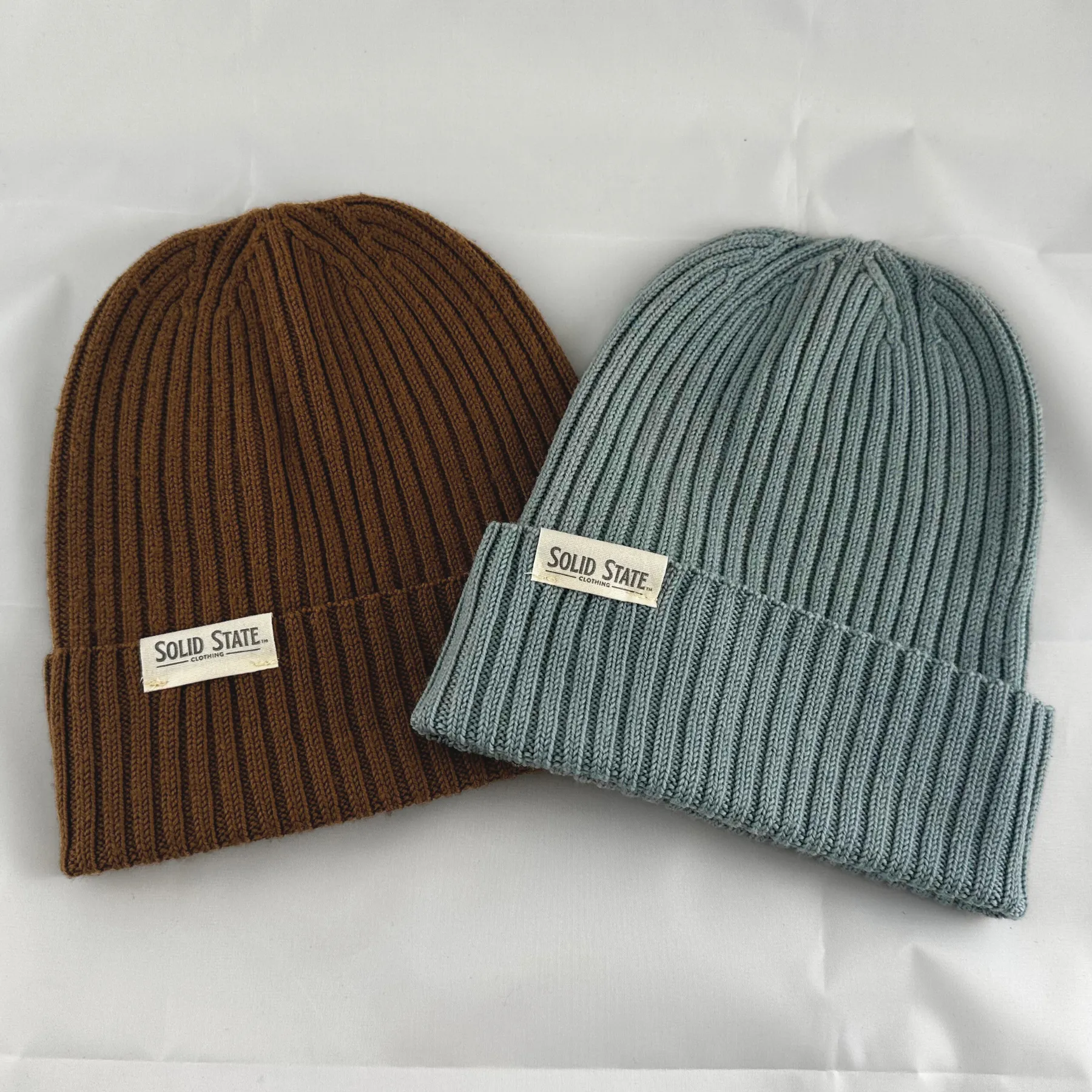 Natural Dye Wool Beanie - Steel