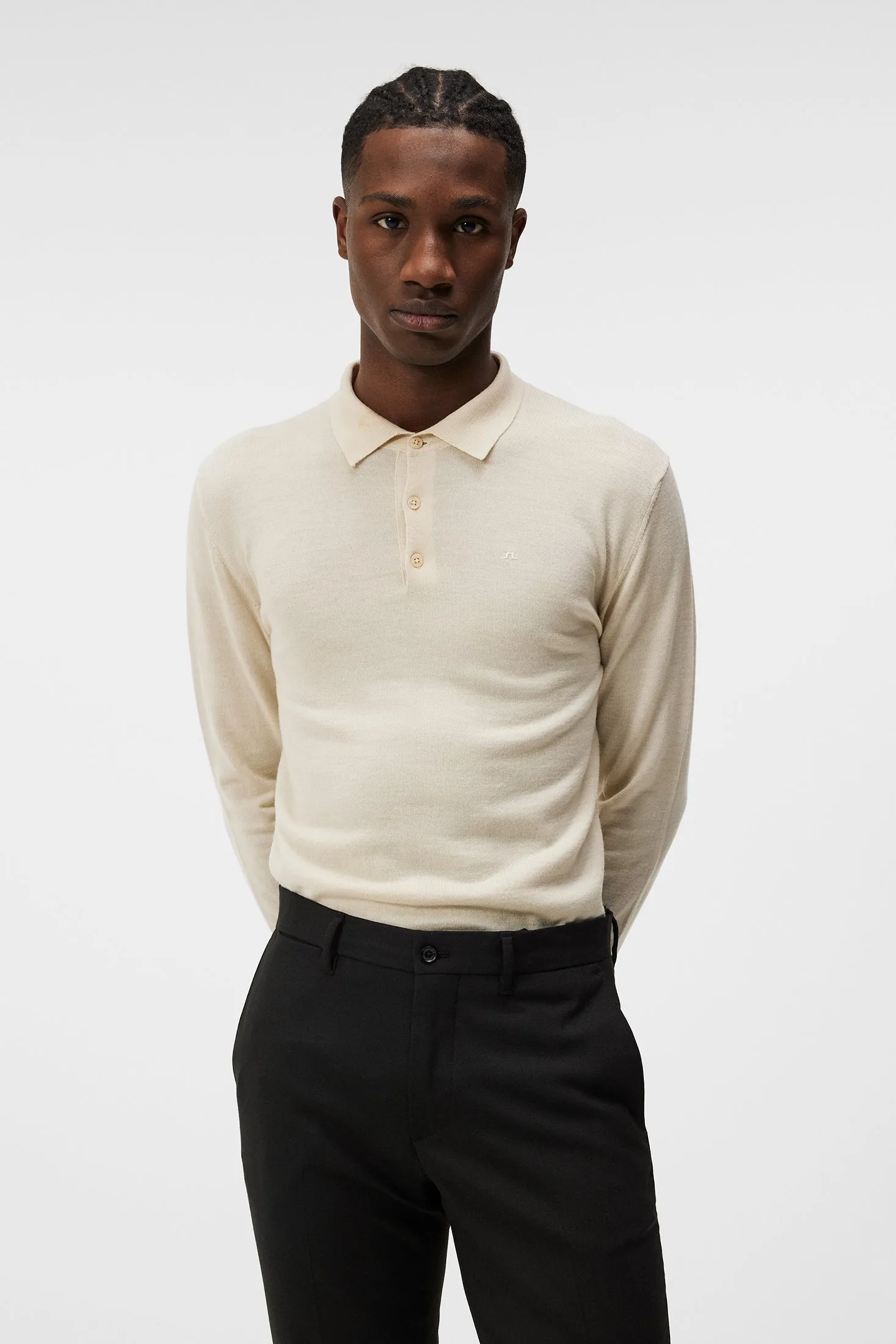 Noel Merino Polo Shirt / Oyster Gray