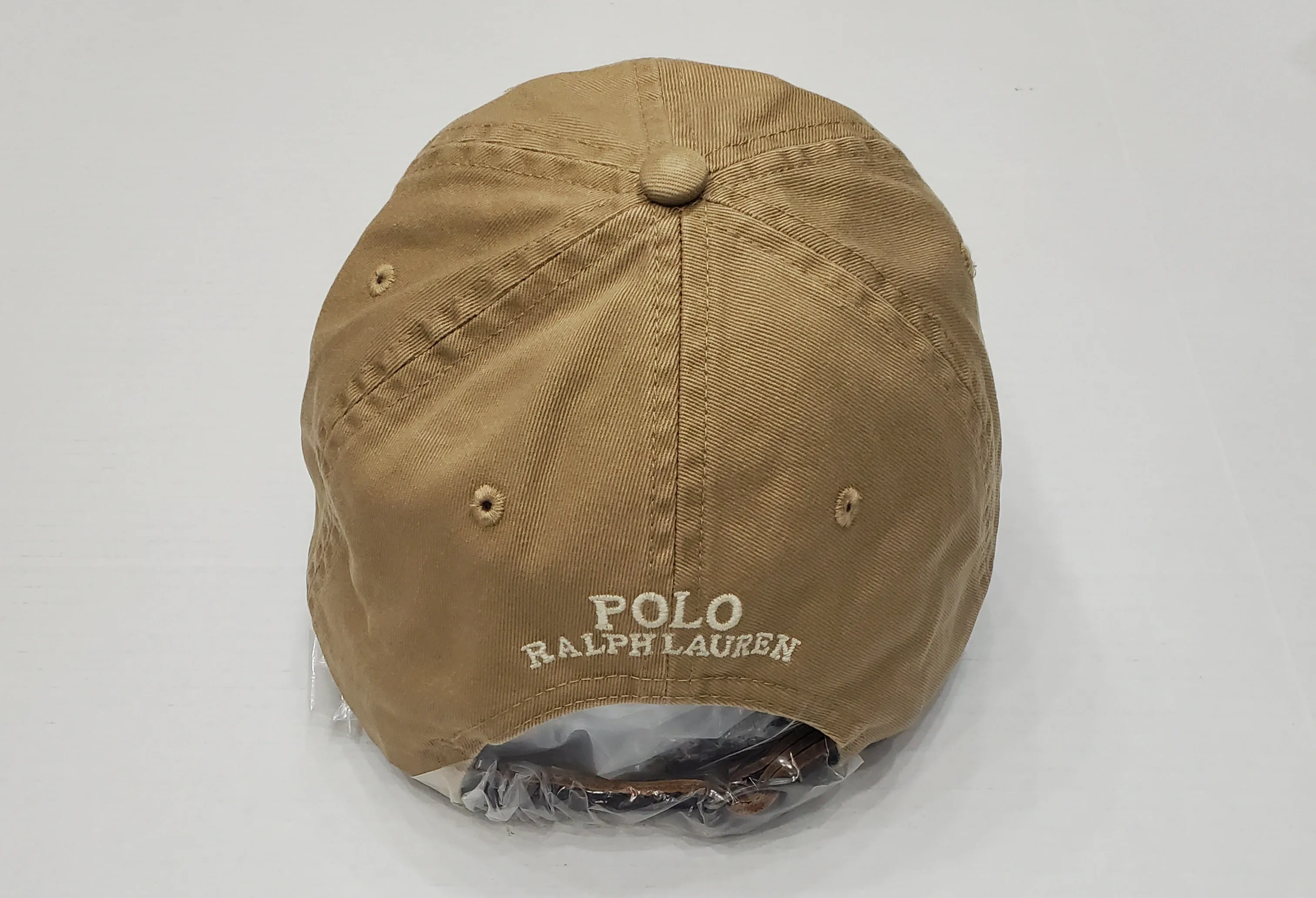 Nwt Polo Ralph Khaki Suspender Teddy Bear Hat