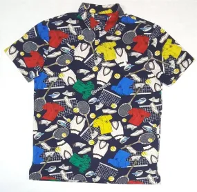 Nwt Polo Ralph Lauren Allover Tennis Print Polo