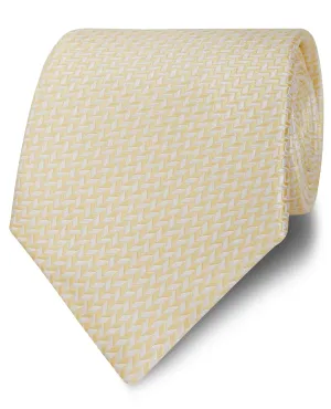 Occasionwear Wide Yellow Zig Zag Silk Tie