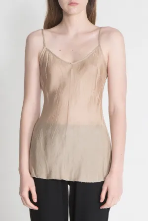 Organic Bias Camisole in Nude