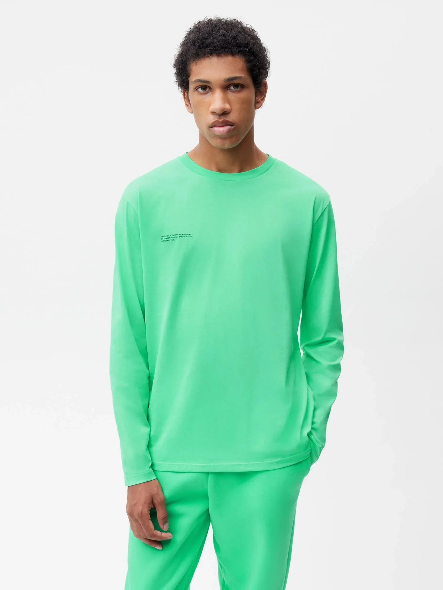 Organic Cotton Lightweight Long Sleeve T-shirt—spearmint green