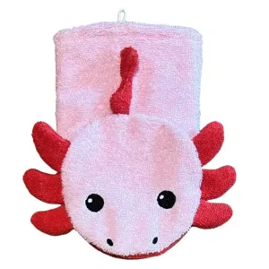 Organic Cotton Oxolotl Washcloth Pupppet