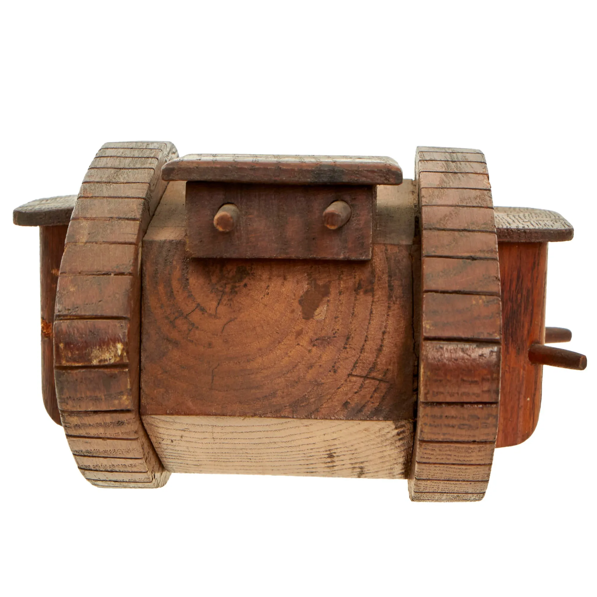 Original British WWI Mark IV Landship Tank Wooden Bank Toy