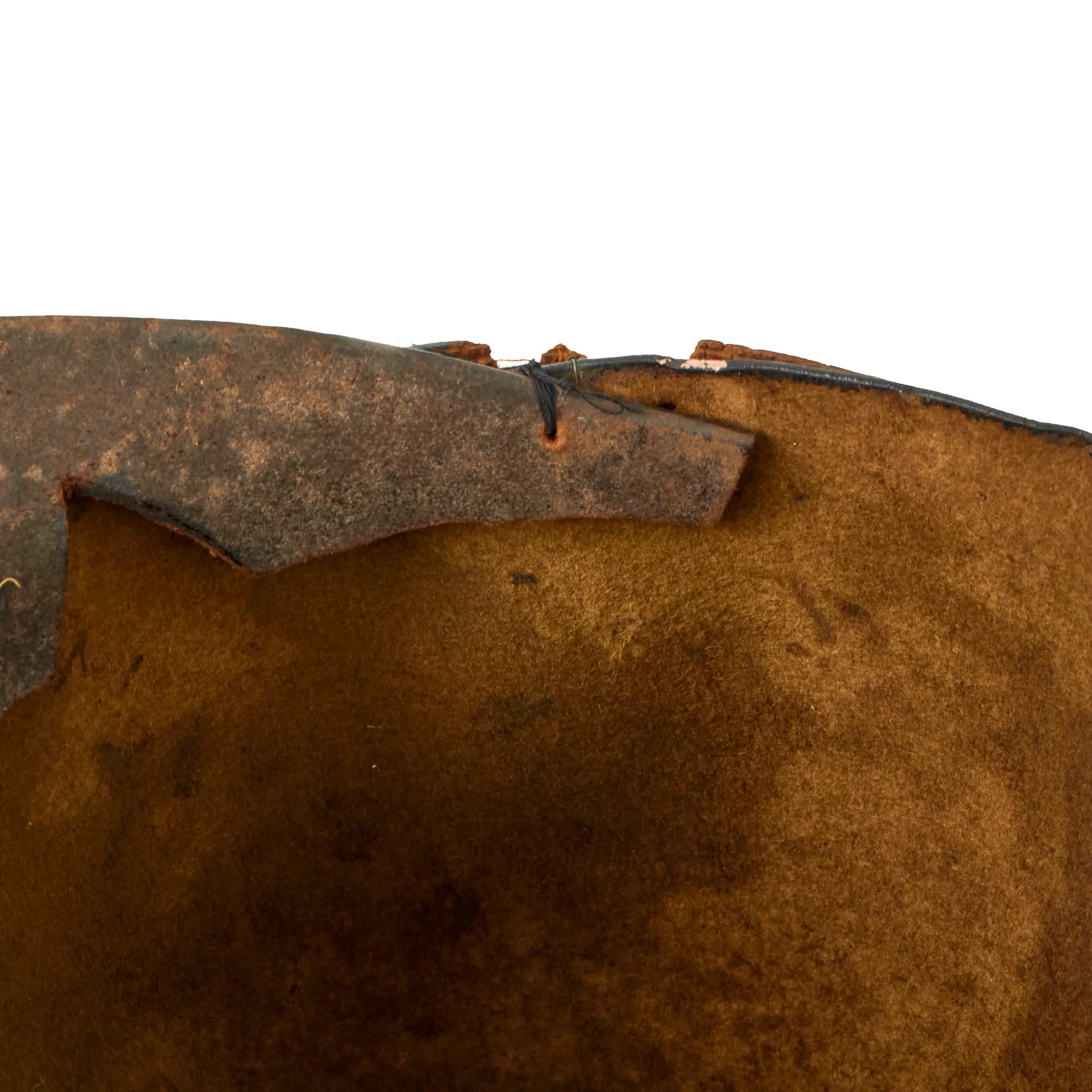 Original U.S. War of 1812 Era Regiment of Light Dragoons (United States) Cavalry Leather Helmet With Painted Cheetah Print Band - Formerly Part of the A.A.F. Tank Museum