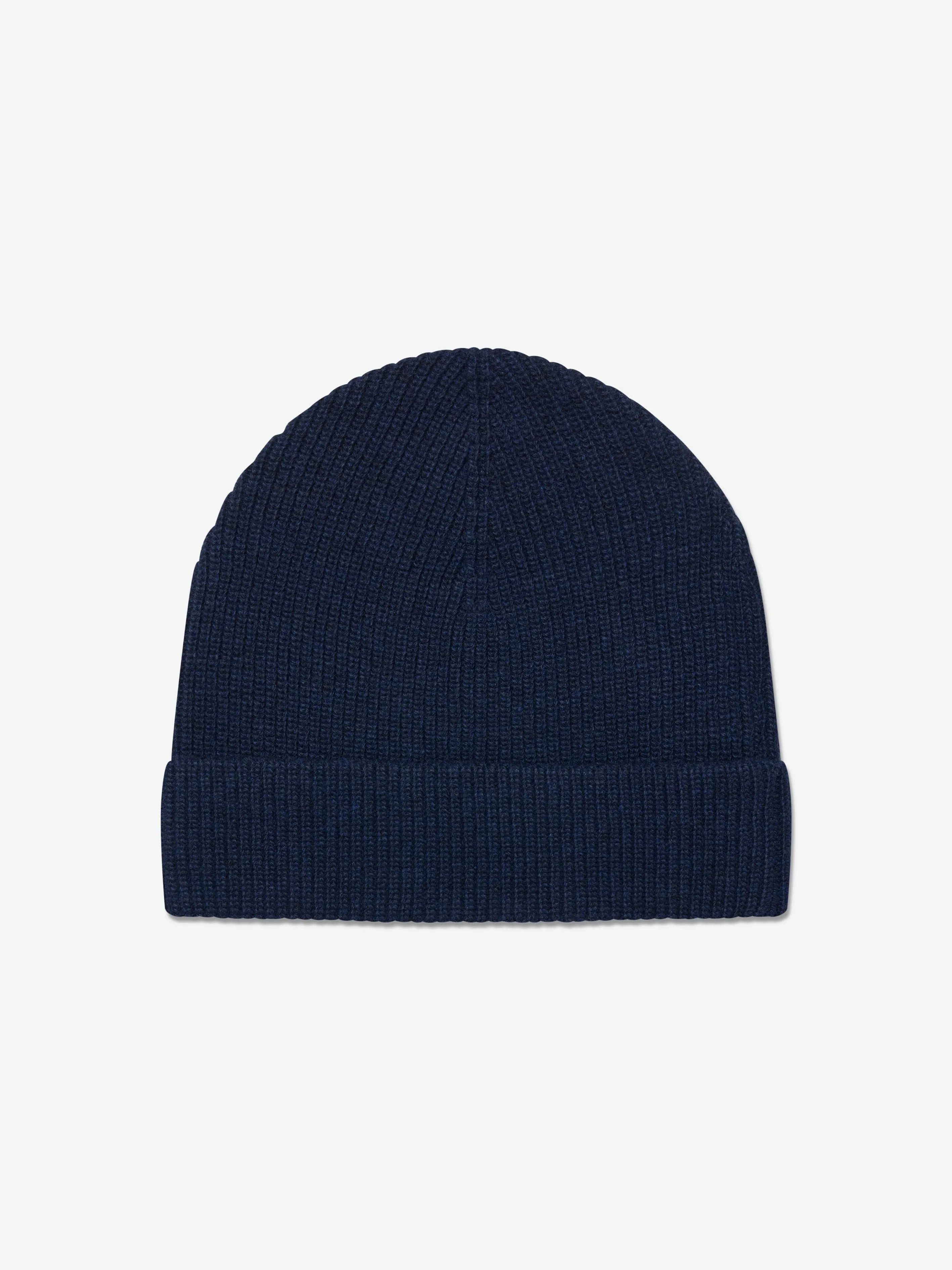 Palm Angels Girls Logo Beanie Hat in Navy