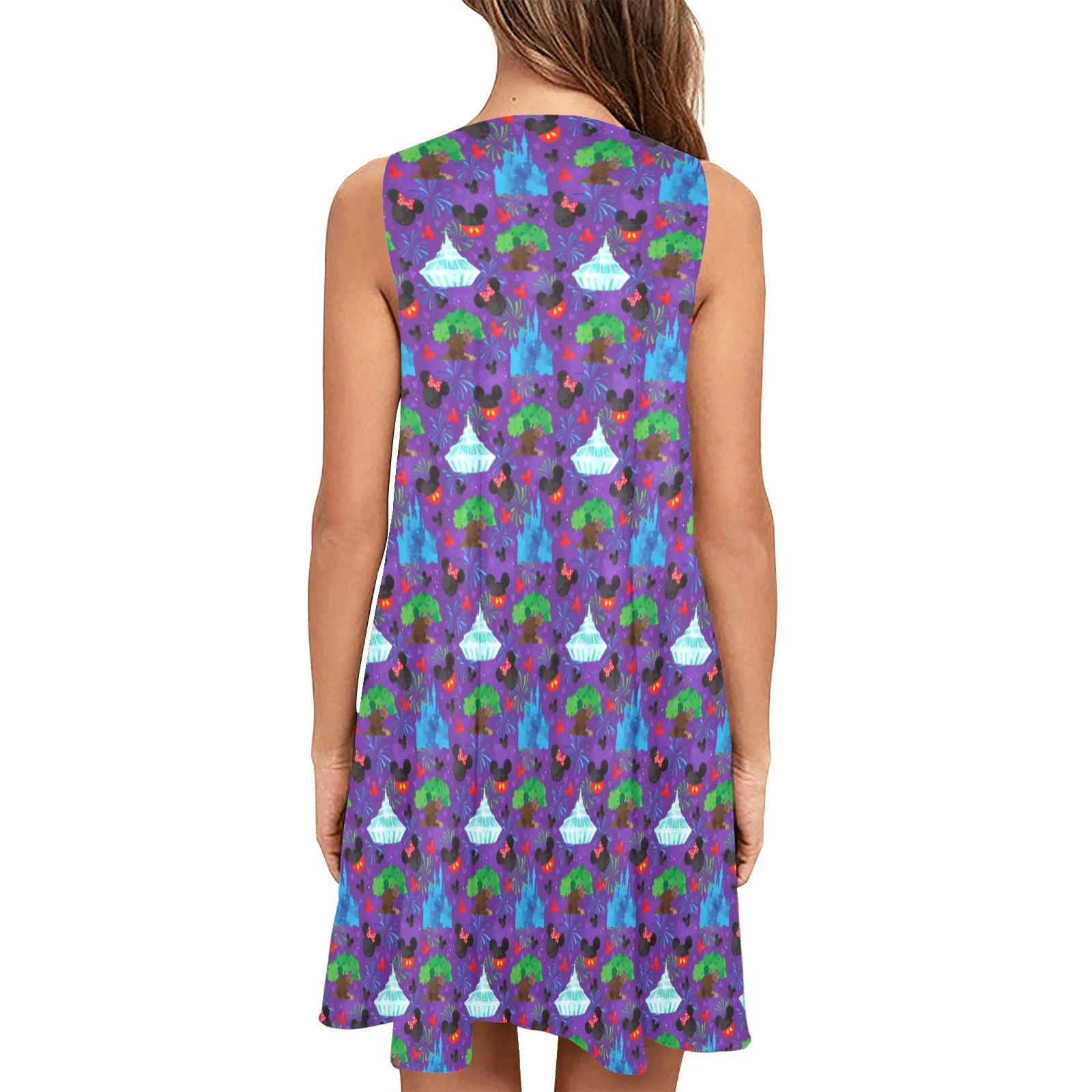 Park Hopper Fireworks Sleeveless A-Line Pocket Dress