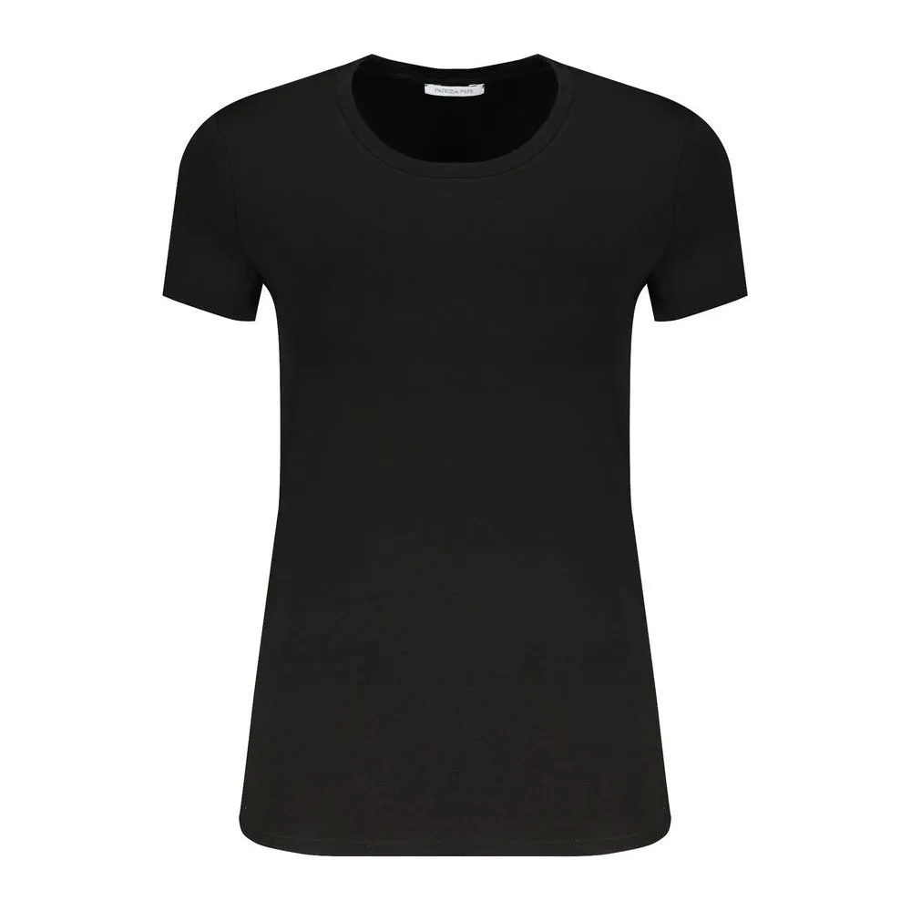 Patrizia Pepe Black Elastane Tops & T-Shirt