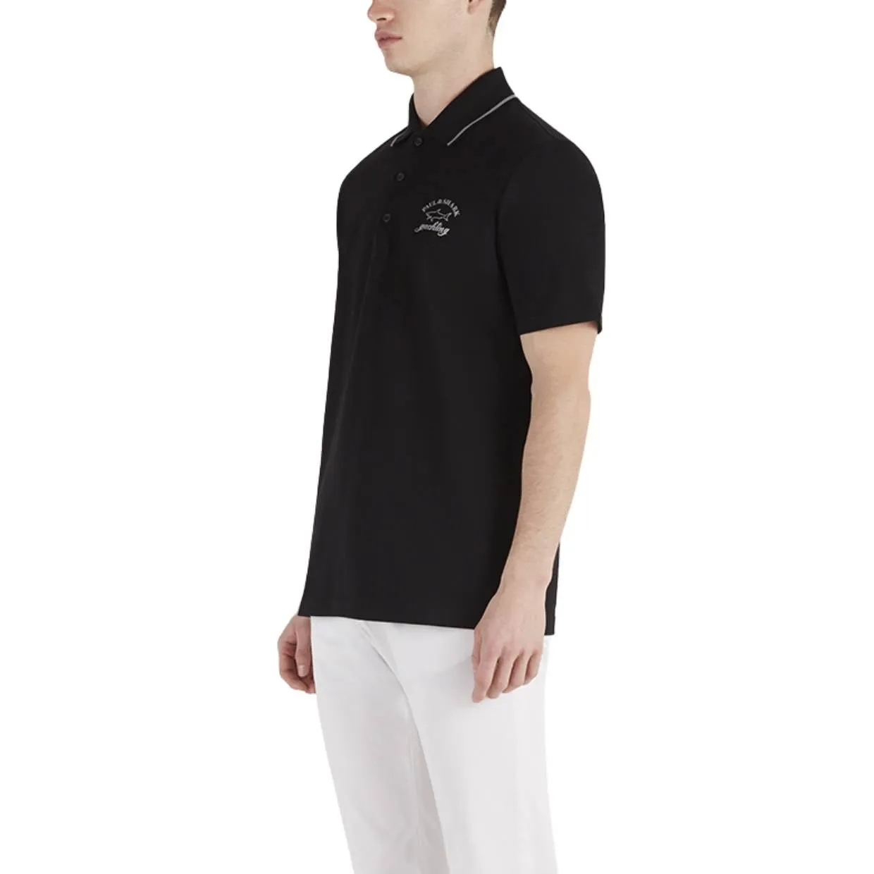 Paul & Shark Organic Cotton Piqué With Reflective Printed Logo