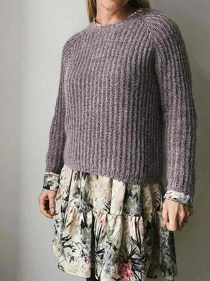 Petra brioche sweater by Önling, No 4   silk mohair knitting kit