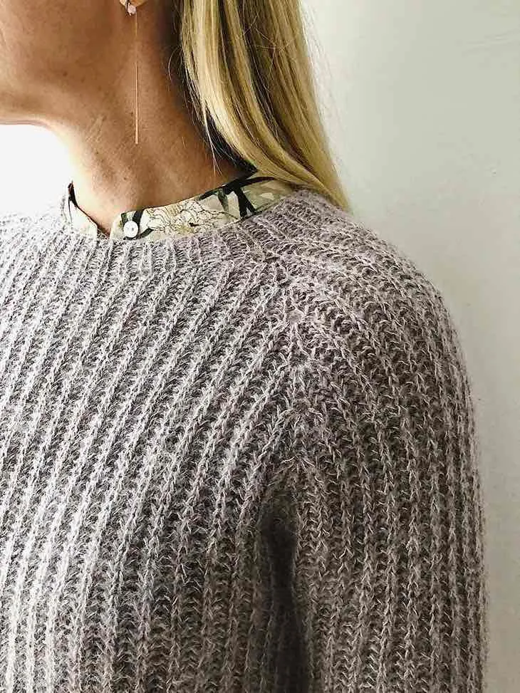 Petra brioche sweater by Önling, No 4   silk mohair knitting kit