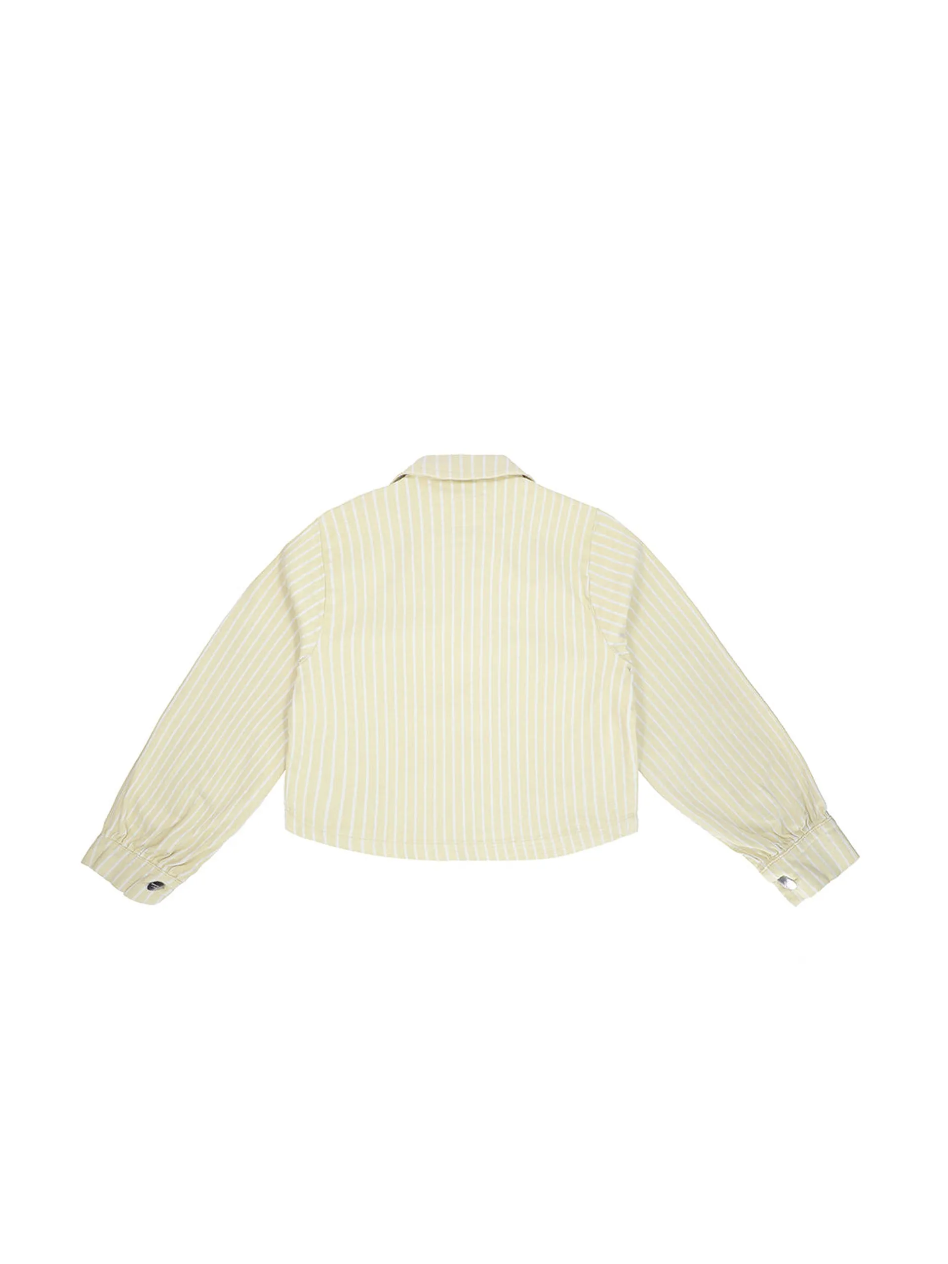 Piper jacket cropped in buttermilk wide stripe