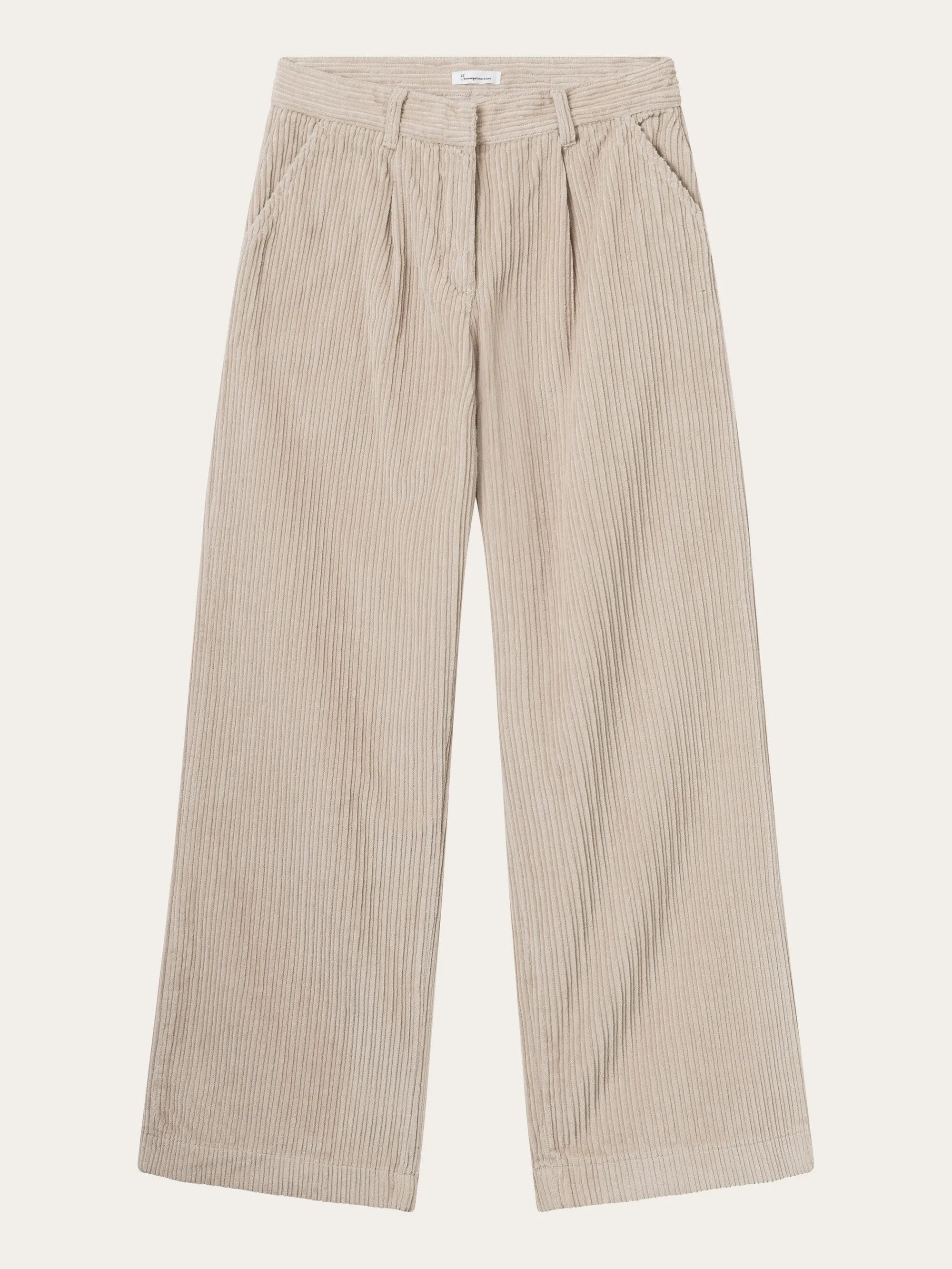 POSEY wide high-rise irregular corduroy pants - Light feather gray