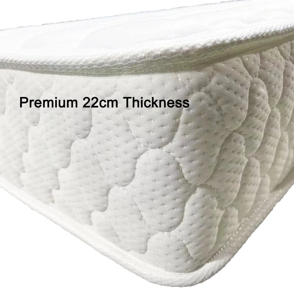 Premium 5 Zone Pocket Spring Foam Mattress Medium Firmness 22cm ALL SIZES