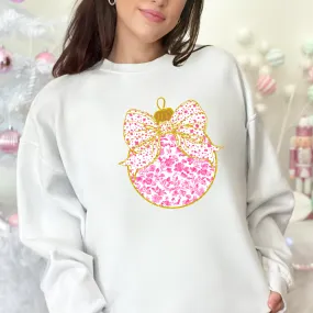 Preppy Chinoiserie Christmas Ornament Crewneck Sweatshirt