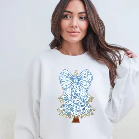 Preppy Chinoiserie Christmas Tree Crewneck Sweatshirt