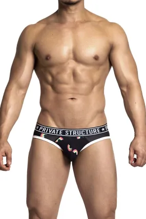 Private Structure EPUX4187 Pride Mini Briefs Color Black Rainbow