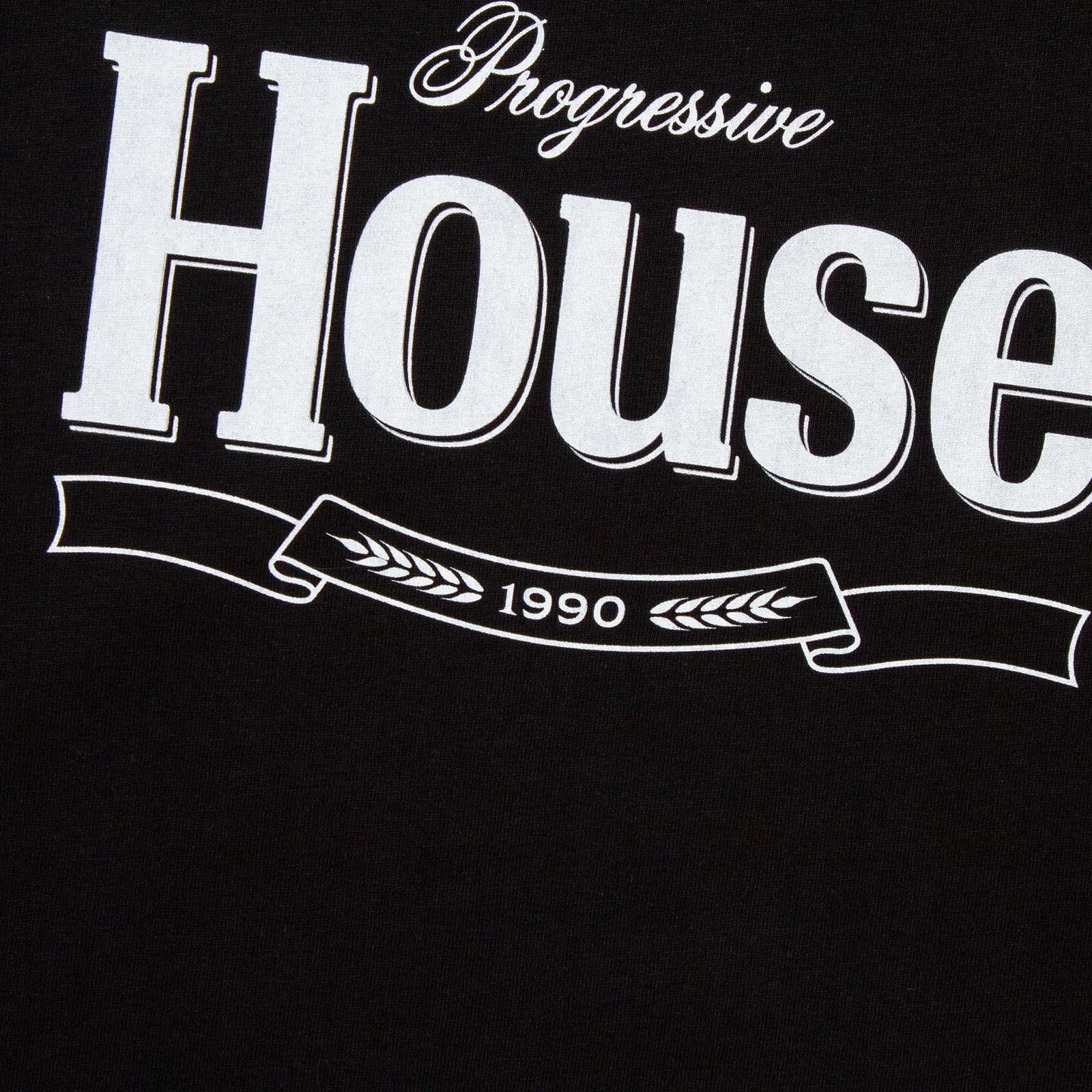 Progressive House Front Print - Tshirt - Black