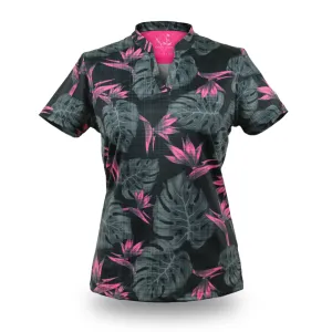 "Jungle Under Par" - OGA Women's Polo - Black Pink