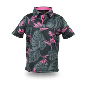 "Jungle Under Par" - OGA Youth Polo - Black Pink