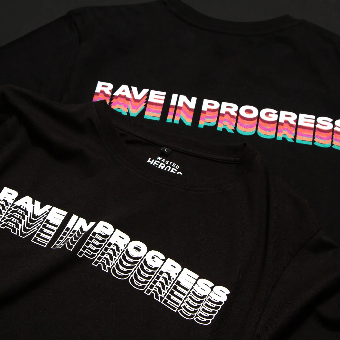 Rave in Progress Remixed Back Print - Tshirt - Black