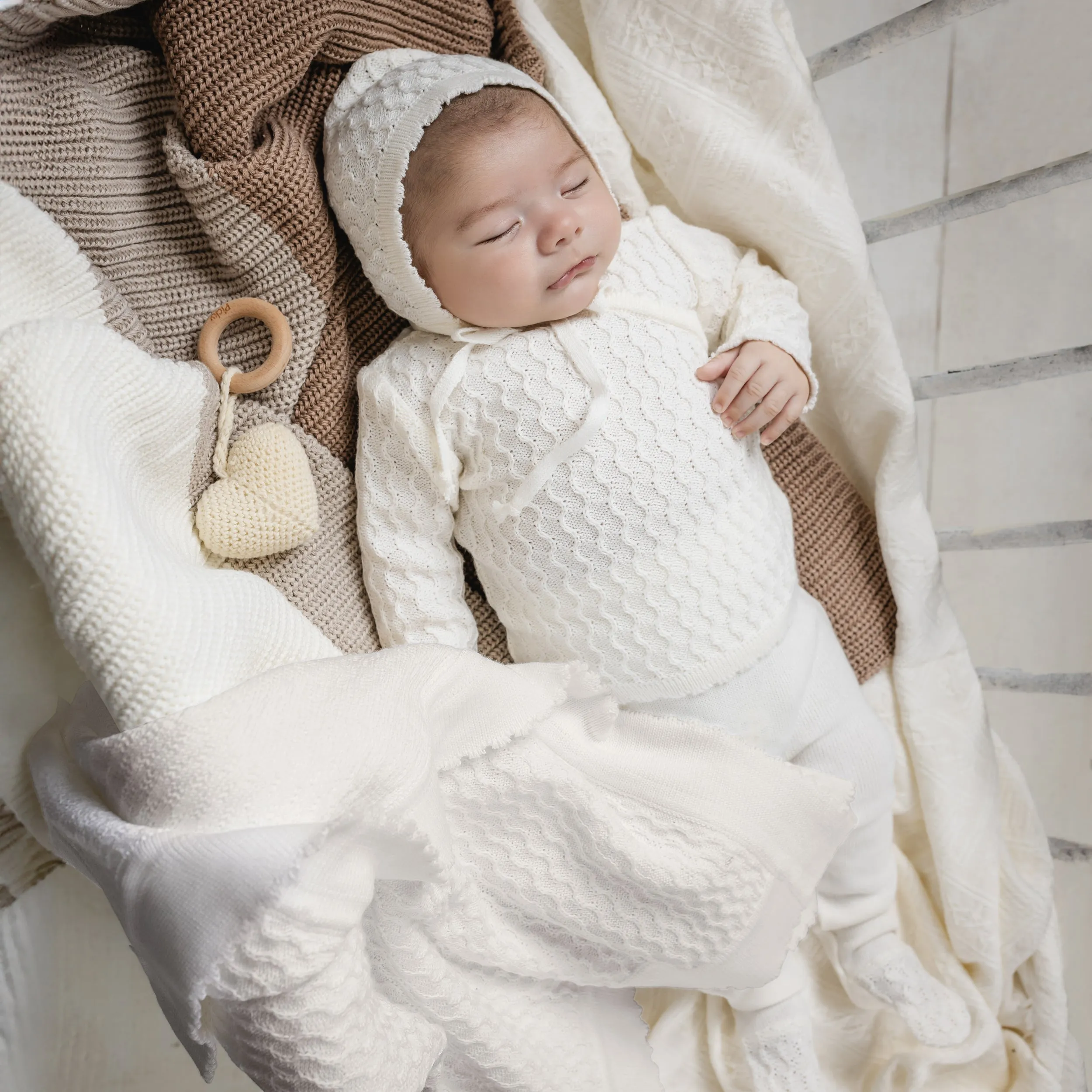 Raz Layette Set ~ Off White