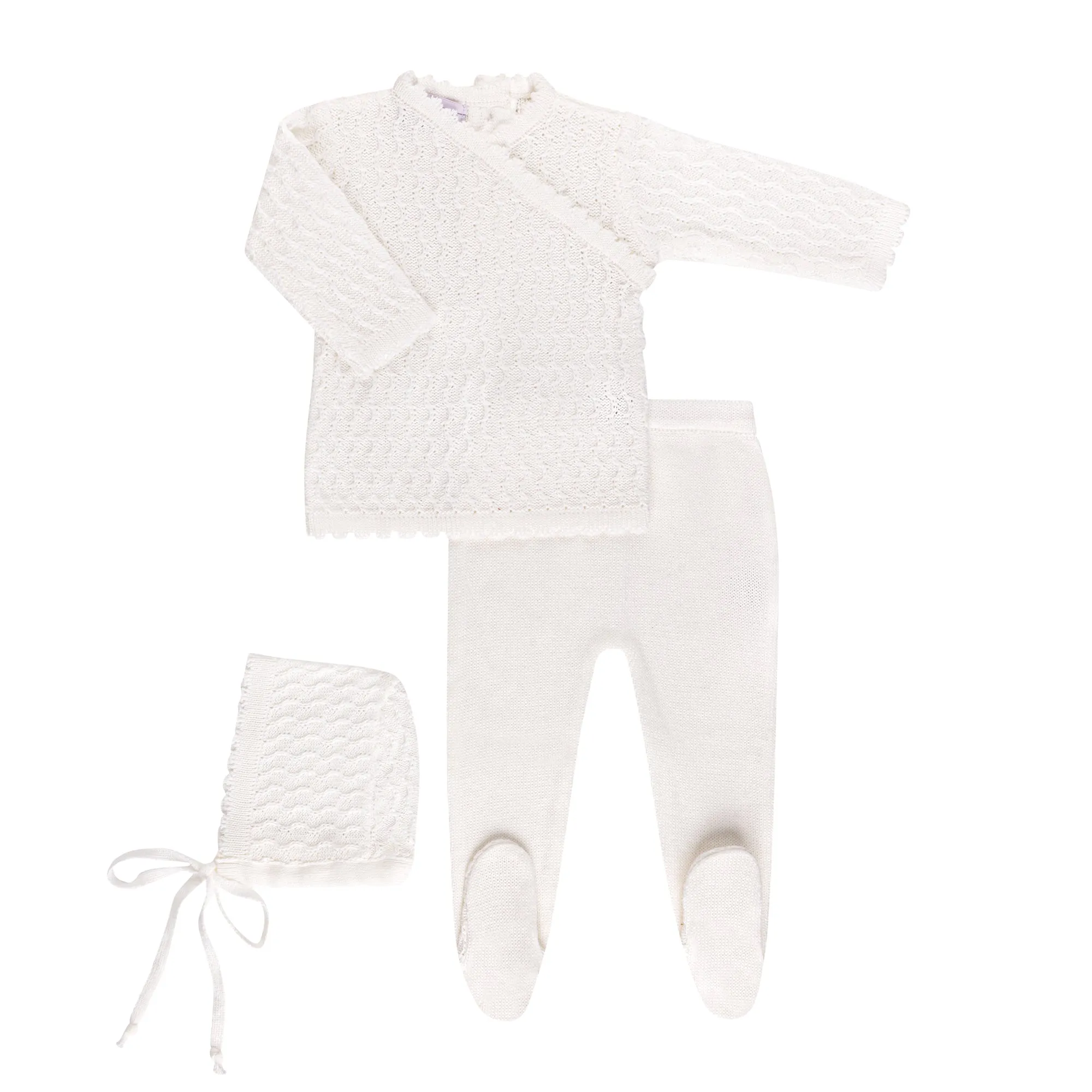 Raz Layette Set ~ Off White