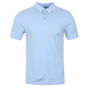 Remus Uomo Basic Tencel Cotton Polo Shirt in Sky Blue