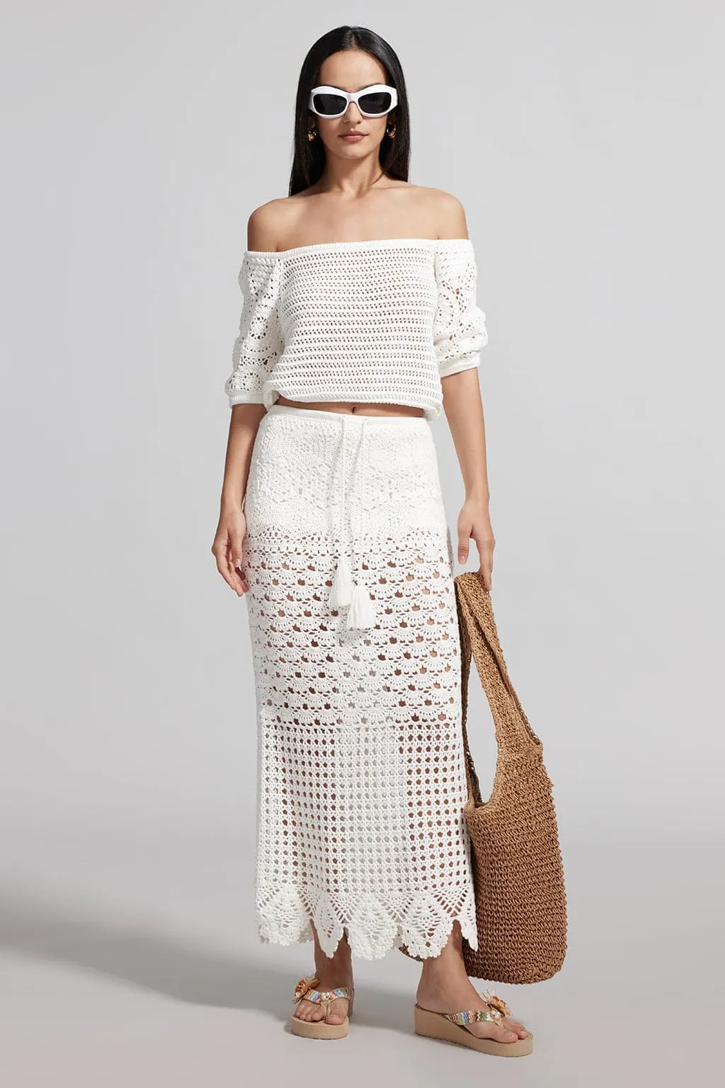 Resort Style Off-Shoulder Knit Top