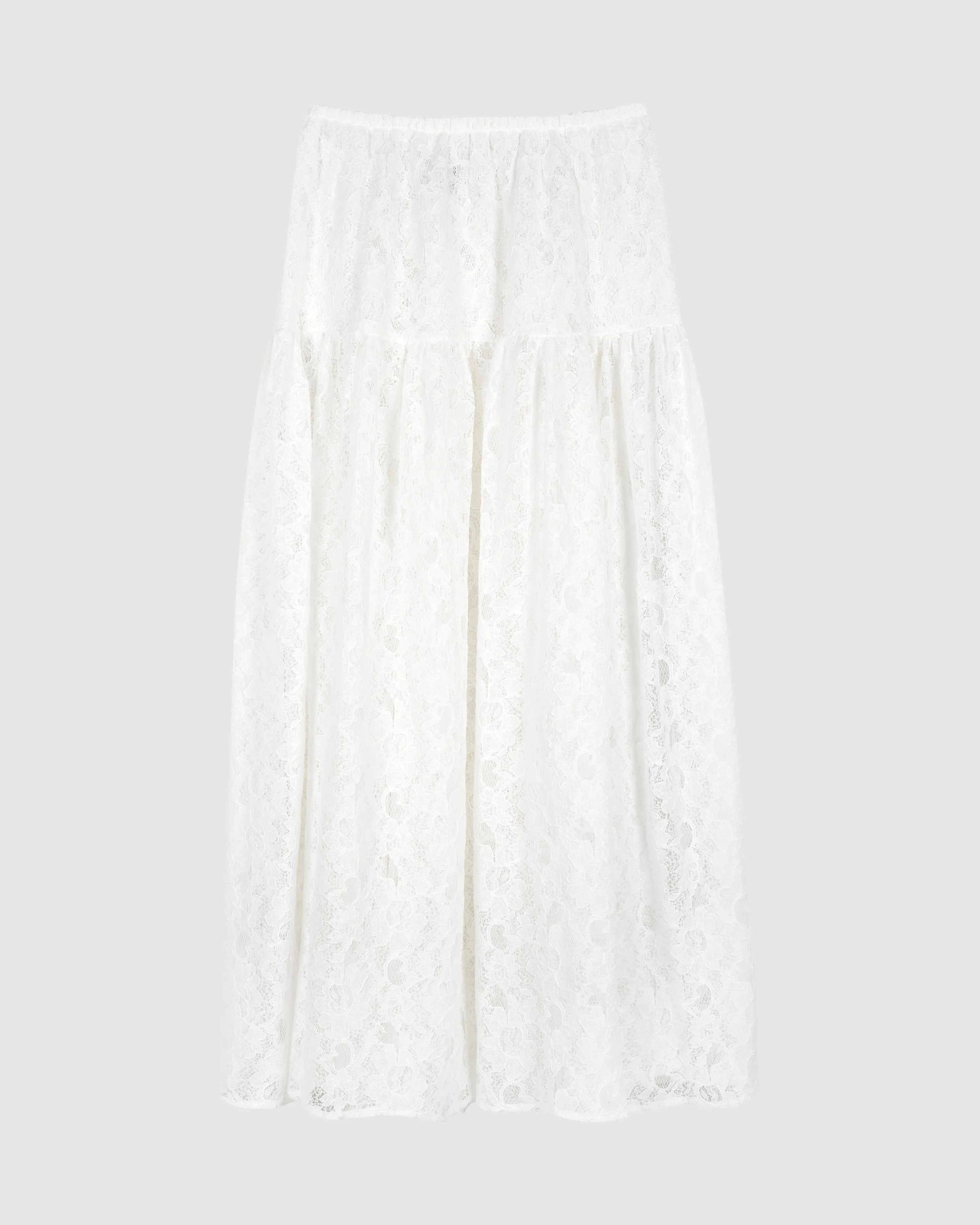 ROSE LONG SKIRT IN WHITE LACE