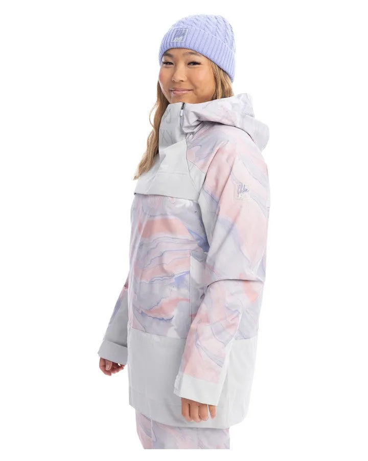 Roxy Chloe Kim Overhead Womens Snow Jacket - Gray Violet Marble - 2023