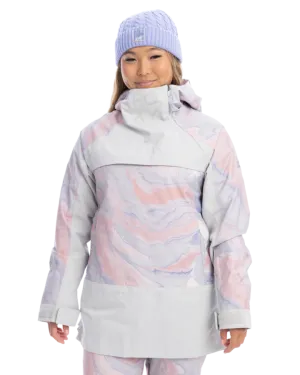 Roxy Chloe Kim Overhead Womens Snow Jacket - Gray Violet Marble - 2023