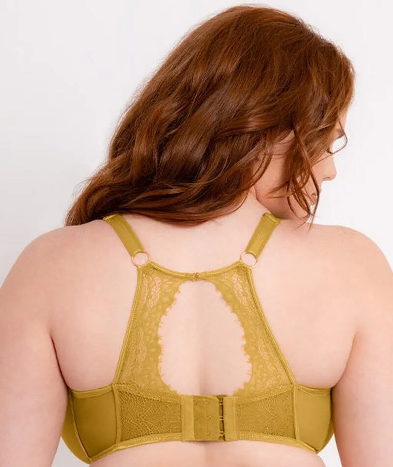 Scantilly Exposed Plunge Bra - Ochre Yellow