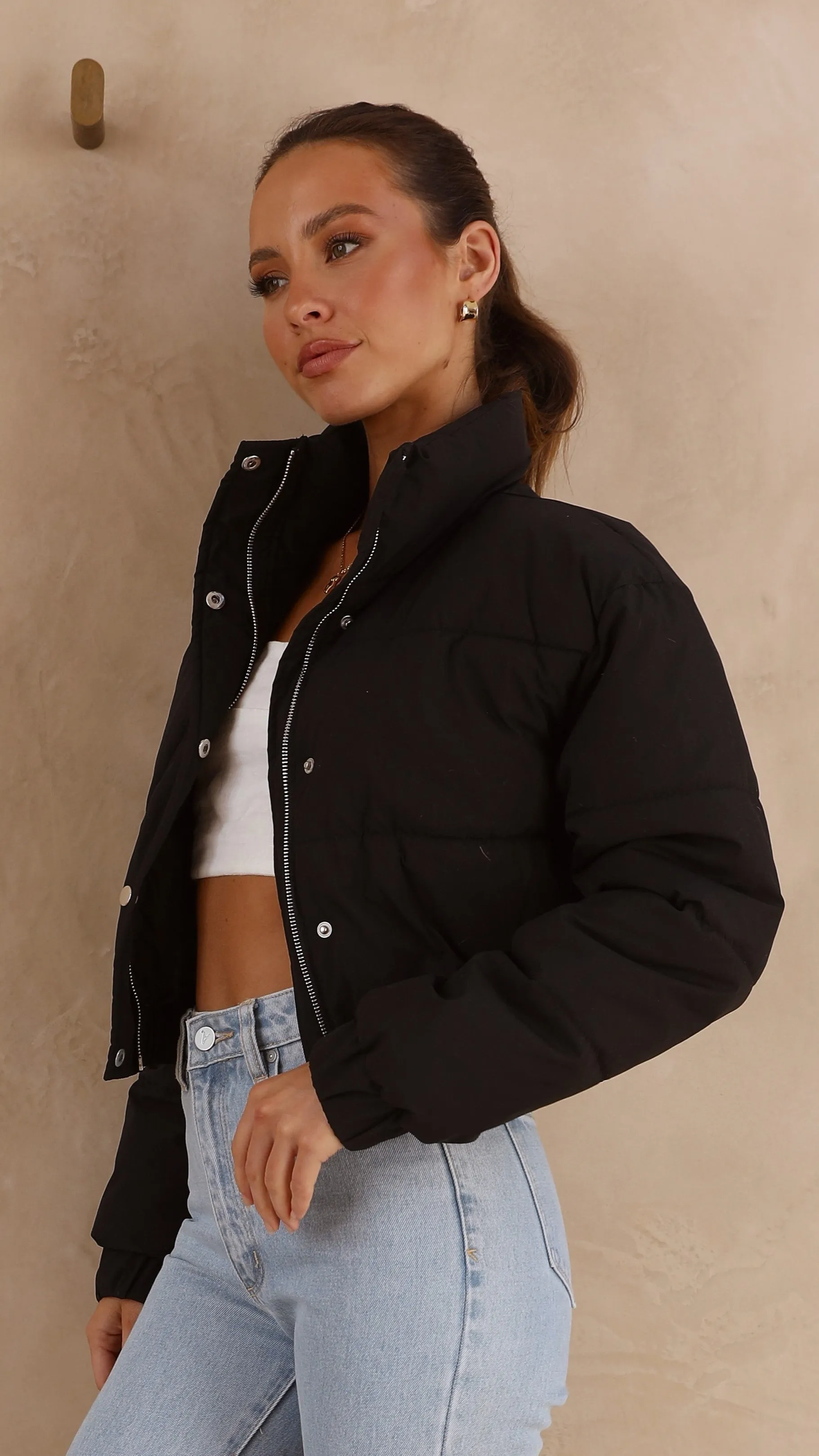 Scarlett Puffer Jacket - Black