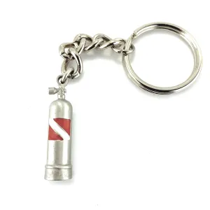 Scuba Tank Keychain with Dive Flag, Scuba Diving Key Chain, Scuba Diving Gift, Scuba Tank Key Fob with Dive Flag, Gifts for Divers, Scuba Tank Lanyard