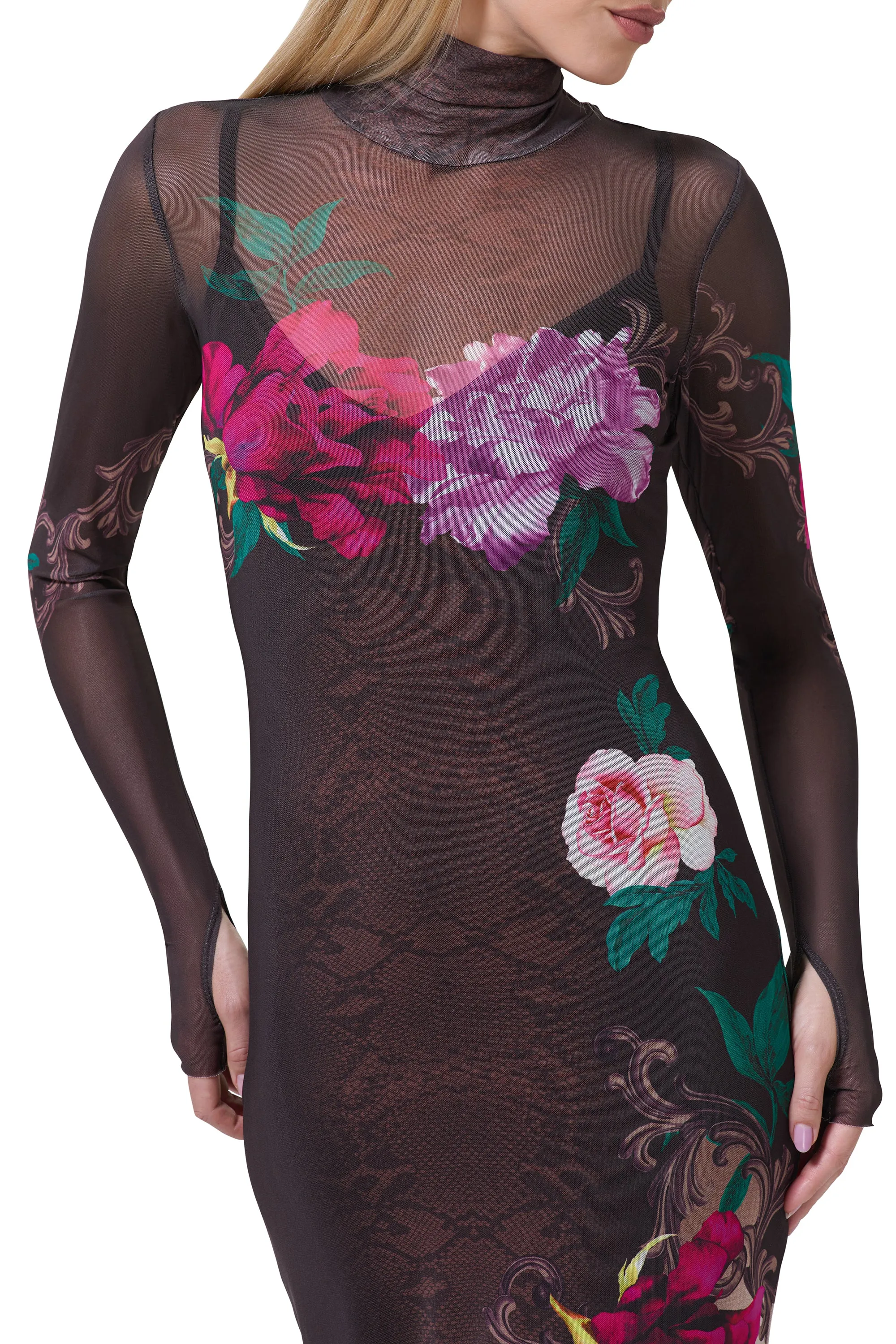 Shailene Dress - Snake Floral