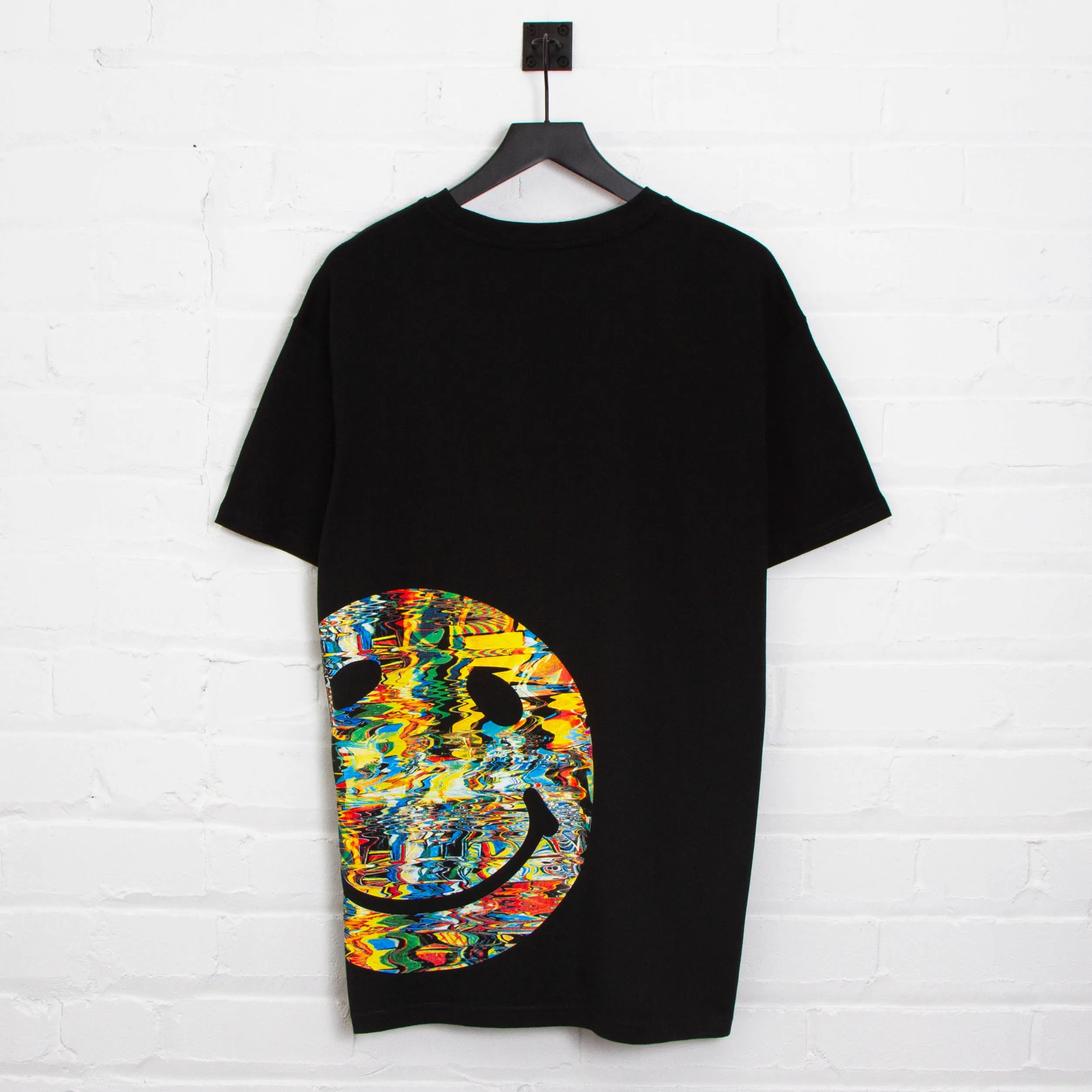 Side Smiley Colour Blast - Tshirt - Black