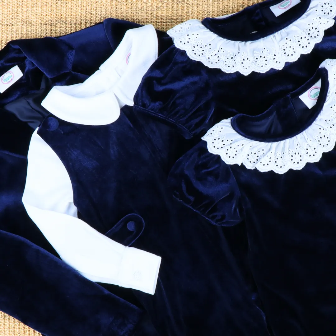 Signature Shortall - Navy Blue Velvet