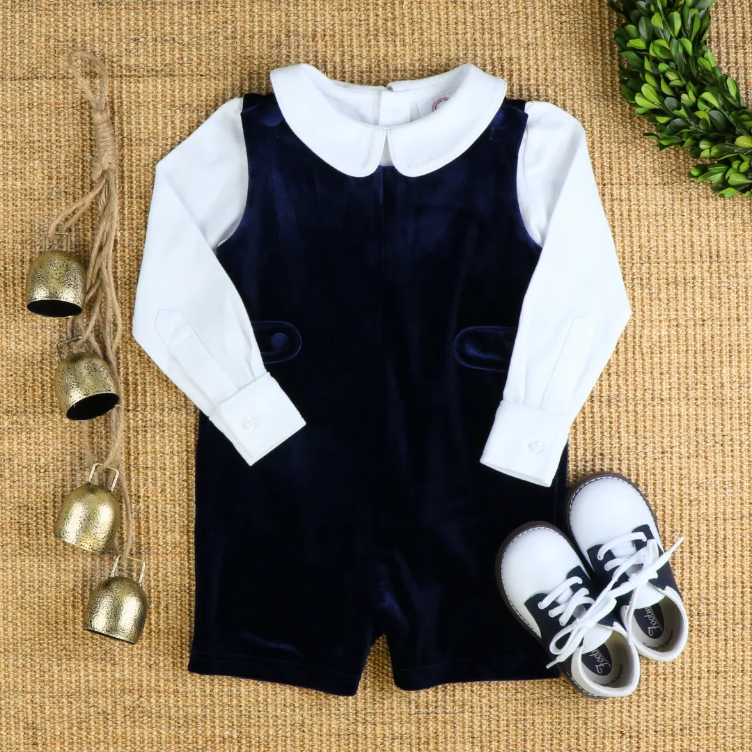 Signature Shortall - Navy Blue Velvet