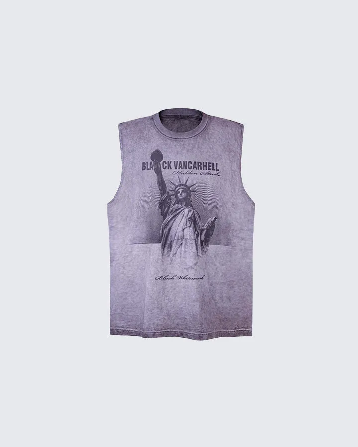 Statue of Liberty Print Tank Top