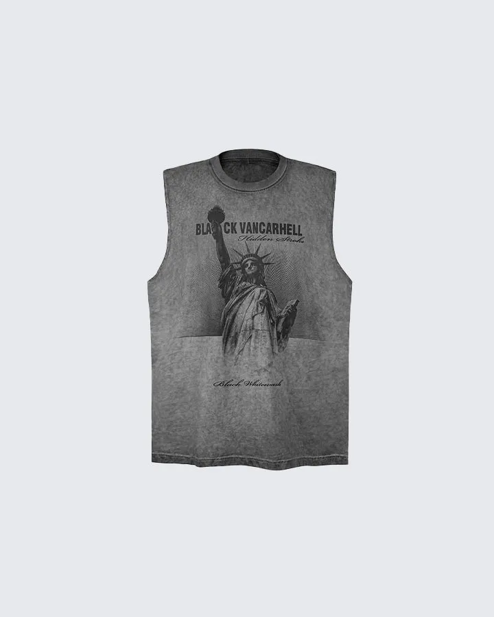 Statue of Liberty Print Tank Top