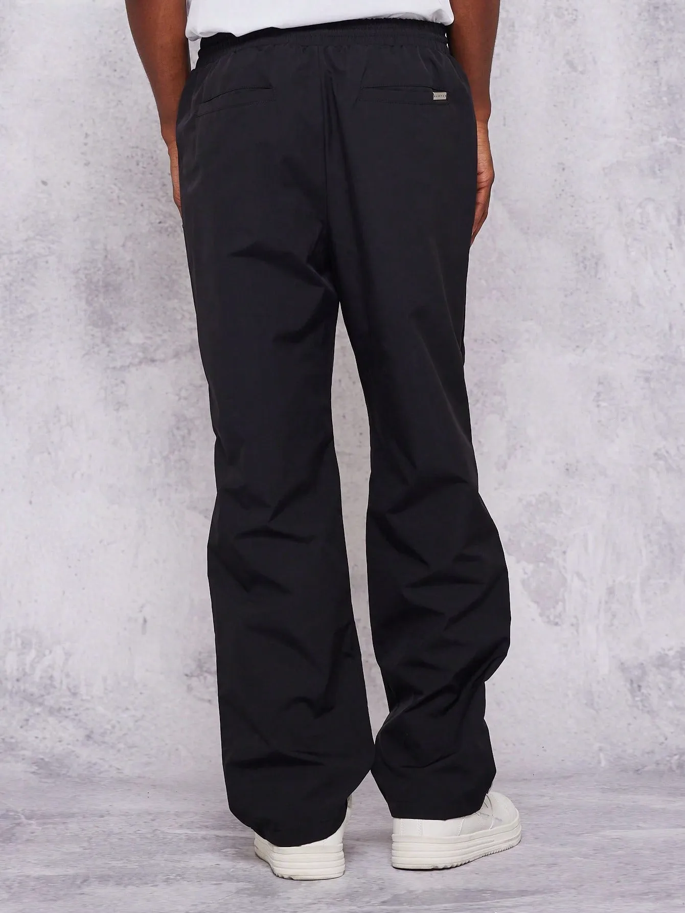 Straight Leg Nylon Jogger Trouser With Side Seam Snaps