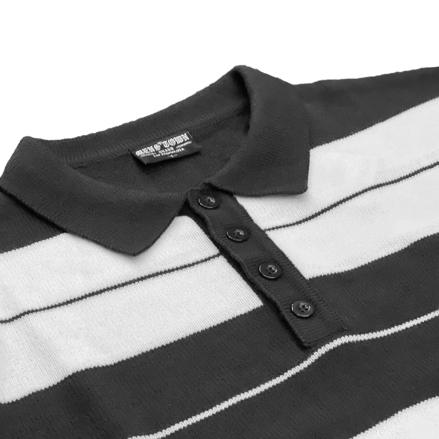 Stripe Elegance Knit Polo