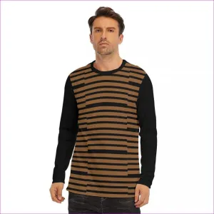 Striped Men's Organic Long Sleeve T-Shirt | Cotton